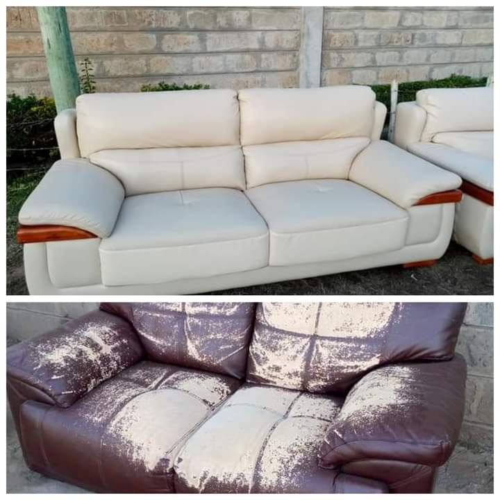 Leather Sofa Restoration — Furniture & Repairs project in Nairobi